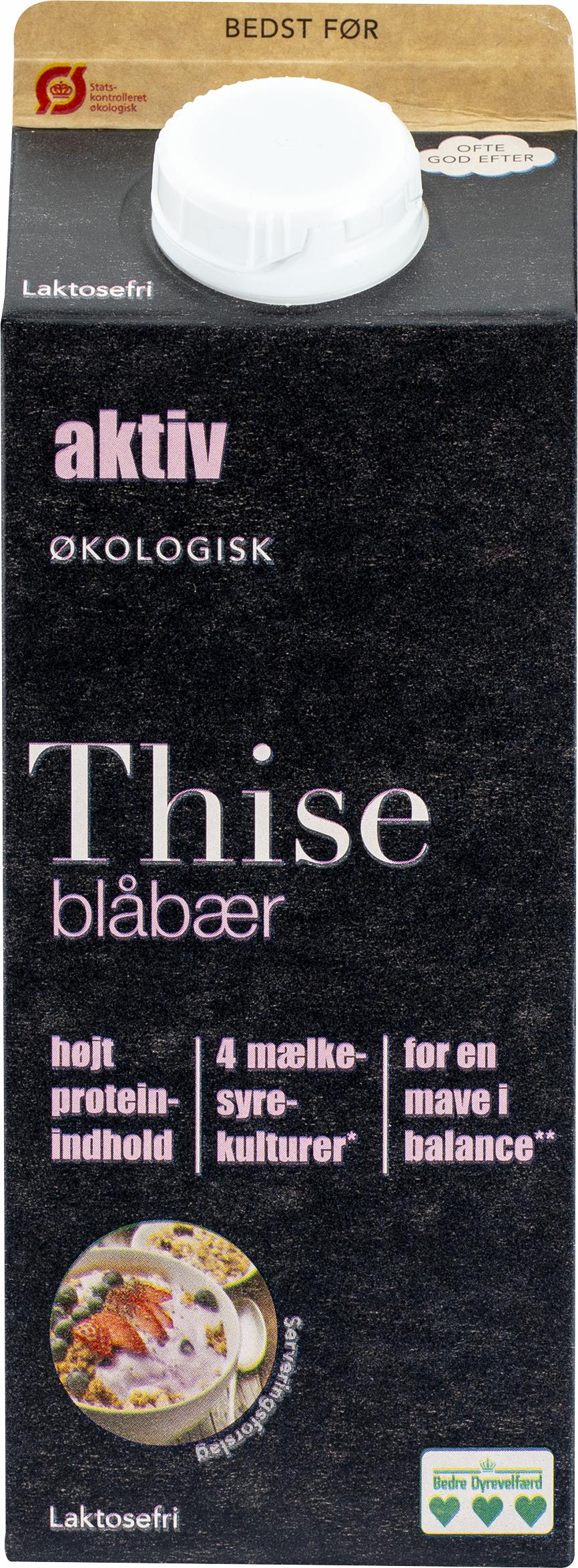 Aktiv Laktosefri yoghurt m. blåbær 750 g