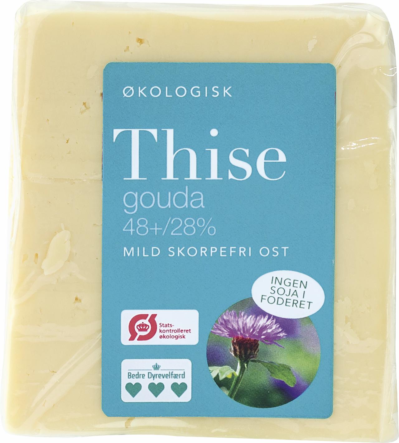Thise Gouda til rondel. Skorpefri fast modnet mild ost  48+/28%. 750g