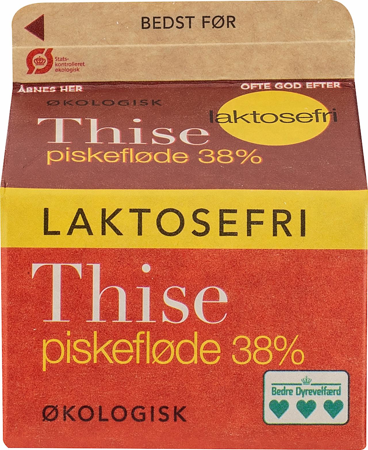 Thise Laktosefri Piskefløde 38% 1/4L