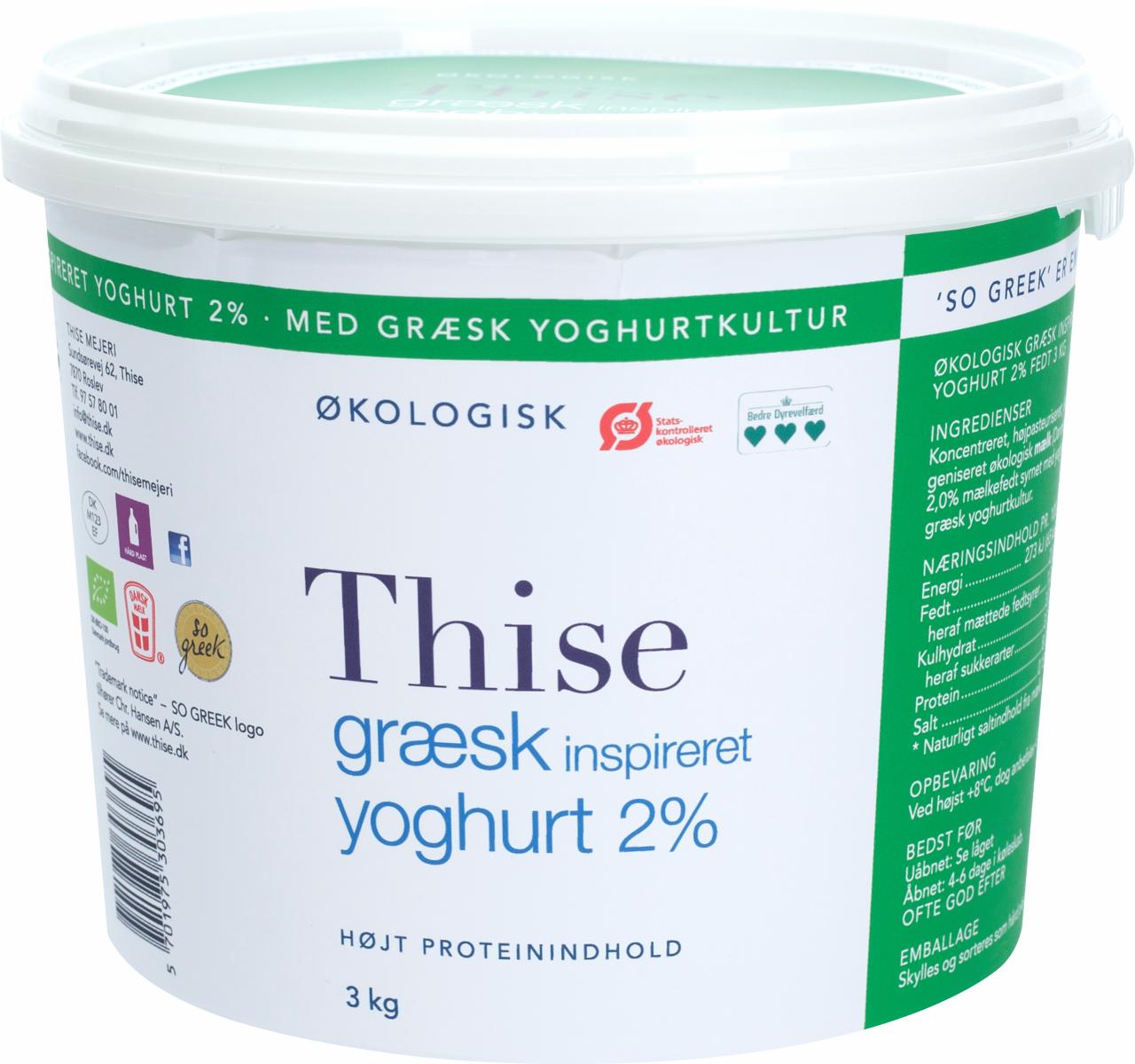 Thise Græsk Inspireret Yoghurt 2% 3kg